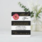 4x5 FLAT Bedankkaart Modern Stripe Zwart Wit (Staand voorkant)