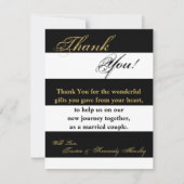 4x5 FLAT Bedankkaart Modern Stripe Zwart Wit (Voorkant)