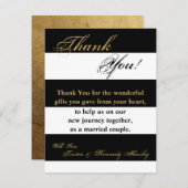 4x5 FLAT Bedankkaart Modern Stripe Zwart Wit (Voorkant / Achterkant)