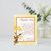 4x5 FLAT Bedankkaart Mosterd Geel Poppy Flowe (Staand voorkant)