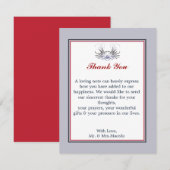 4x5 FLAT Bedankkaart Wit Duif Rood Blauw BG (Voorkant / Achterkant)