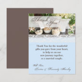 4x5 FLAT Bedankt Card Beach Zee Mason Jars Ocean (Voorkant / Achterkant)