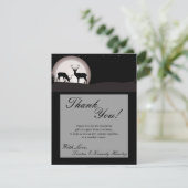4x5 FLAT Bedankt Card Hunters Moon Deer Buck Doe (Staand voorkant)