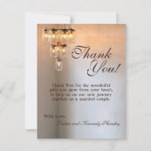 4x5 FLAT Bedankt Card Mason Jar Chandelier Candl (Voorkant)