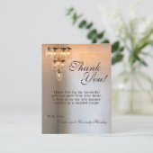 4x5 FLAT Bedankt Card Mason Jar Chandelier Candl (Staand voorkant)