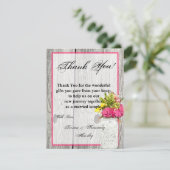 4x5 FLAT Bedankt Card Mason Jar met Wildflowers (Staand voorkant)