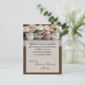 4x5 FLAT Bedankt Card Mason Jars met Rozen (Staand voorkant)