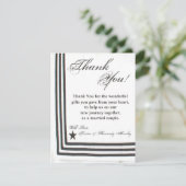 4x5 FLAT Bedankt Card Navy zomerjurk wit U (Staand voorkant)