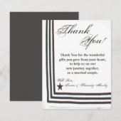 4x5 FLAT Bedankt Card Navy zomerjurk wit U (Voorkant / Achterkant)