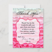 4x5 FLAT Bedankt Card Ombre Stripe Pink Frosting (Voorkant)