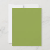 4x5 FLAT Bedankt Card Zwart Groen Damask Kant (Achterkant)