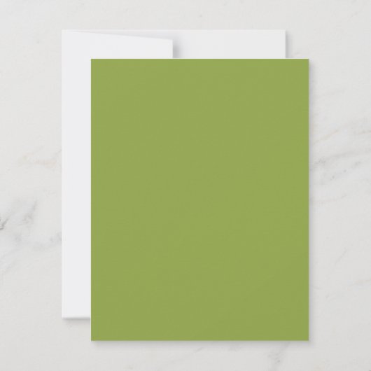 4x5 FLAT Bedankt Card Zwart Groen Damask Kant (Achterkant)