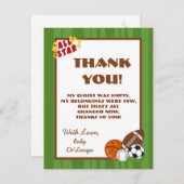 4x5 FLAT Bedankt Kaart All-Star Green (Voorkant / Achterkant)