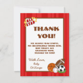 4x5 FLAT Bedankt Kaart All-Star Red (Voorkant)