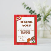 4x5 FLAT Bedankt Kaart All-Star Red (Staand voorkant)