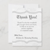 4x5 FLAT Bedankt Kaart Country White Lace Print (Voorkant)