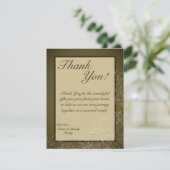 4x5 FLAT Bedankt Kaart Herfst Bloemen Herfst Bruin (Staand voorkant)