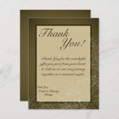 4x5 FLAT Bedankt Kaart Herfst Bloemen Herfst Bruin (Voorkant / Achterkant)