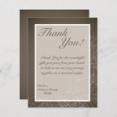 4x5 FLAT Bedankt Kaart Herfst Bloemen Herfst Grijs (Voorkant / Achterkant)