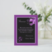 4x5 FLAT Bedankt Kaart Mis XV Paarse Morado (Staand voorkant)