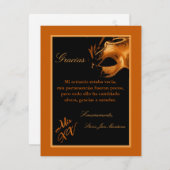 4x5 FLAT Bedankt Kaart Mis XV Sinaasappel (Voorkant / Achterkant)