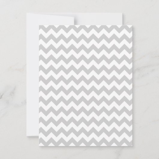 4x5 FLAT Bedankt Kaart Moderne Chevron Stripe Cora (Achterkant)