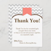 4x5 FLAT Bedankt Kaart Moderne Chevron Stripe Cora (Voorkant / Achterkant)