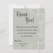 4x5 FLAT Bedankt Kaart Zwart Stropdas Affair Grijs (Voorkant)