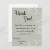 4x5 FLAT Bedankt Kaart Zwart Stropdas Affair Grijs (Voorkant / Achterkant)