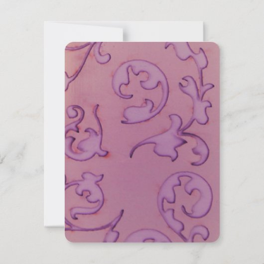 4x5 FLAT Dank u kaart Amethist Jewel Satijn Ribbo (Achterkant)