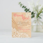 4x5 FLAT Dank u kaart Country Lace Victoriaans (Staand voorkant)