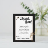 4x5 FLAT Dank u kaart Formele Tortelduifjes Duif (Staand voorkant)