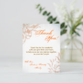 4x5 FLAT Dank u kaart Herfst Filigree Herfst Swirl (Staand voorkant)