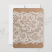 4x5 FLAT Dank u kaart Kraft Paper Bag Lace Burla (Achterkant)