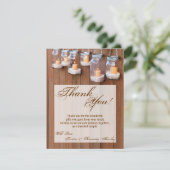 4x5 FLAT Dank u kaart Mason Jar Kaarslicht Ni (Staand voorkant)