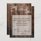 4x5 FLAT Dank u kaart Mason Jar String Lights (Voorkant / Achterkant)