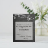 4x5 FLAT Dank u kaart Mason Jar String Lights (Staand voorkant)