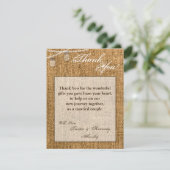 4x5 FLAT Dank u kaart Mason Jar String Lights (Staand voorkant)