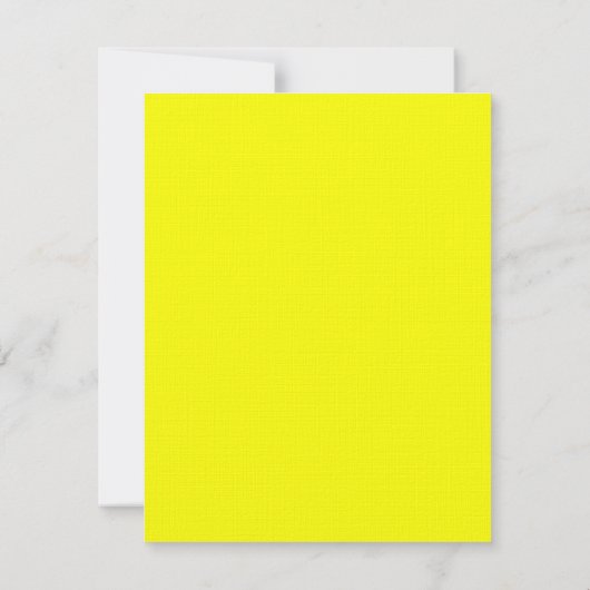 4x5 FLAT Dank u kaart Modern Neon Stripe Geel (Achterkant)