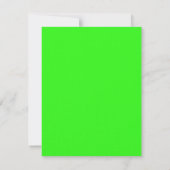 4x5 FLAT Dank u kaart Modern Neon Stripe Groen (Achterkant)