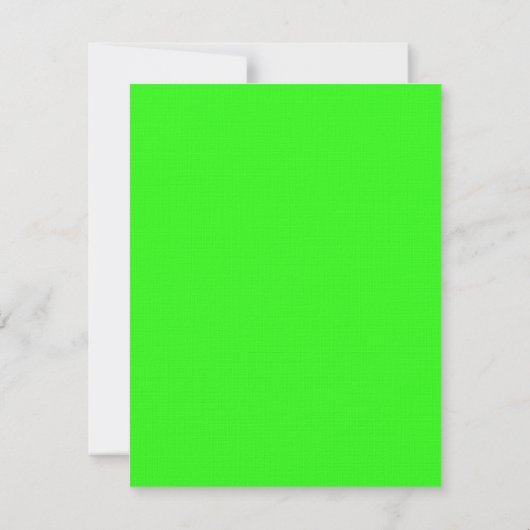 4x5 FLAT Dank u kaart Modern Neon Stripe Groen (Achterkant)