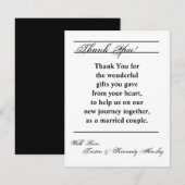 4x5 FLAT Dank u Kaart Modern Typografie Newsprin (Voorkant / Achterkant)