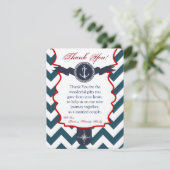 4x5 FLAT Dank u kaart Nautisch Anker Kompas (Staand voorkant)