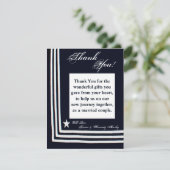 4x5 FLAT Dank u kaart Navy Zomer Jurk Blues (Staand voorkant)