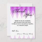 4x5 FLAT Dank u kaart Ombre Paarse Chevron (Voorkant)