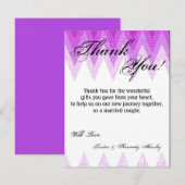 4x5 FLAT Dank u kaart Ombre Paarse Chevron (Voorkant / Achterkant)