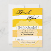 4x5 FLAT Dank u kaart Ombre Streep Gele lijn (Voorkant)