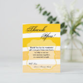 4x5 FLAT Dank u kaart Ombre Streep Gele lijn (Staand voorkant)