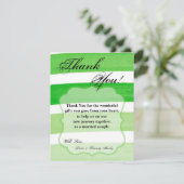 4x5 FLAT Dank u kaart Ombre Streep Groene lijn (Staand voorkant)