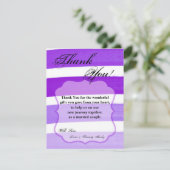 4x5 FLAT Dank u kaart Ombre Streep Paarse lijn (Staand voorkant)
